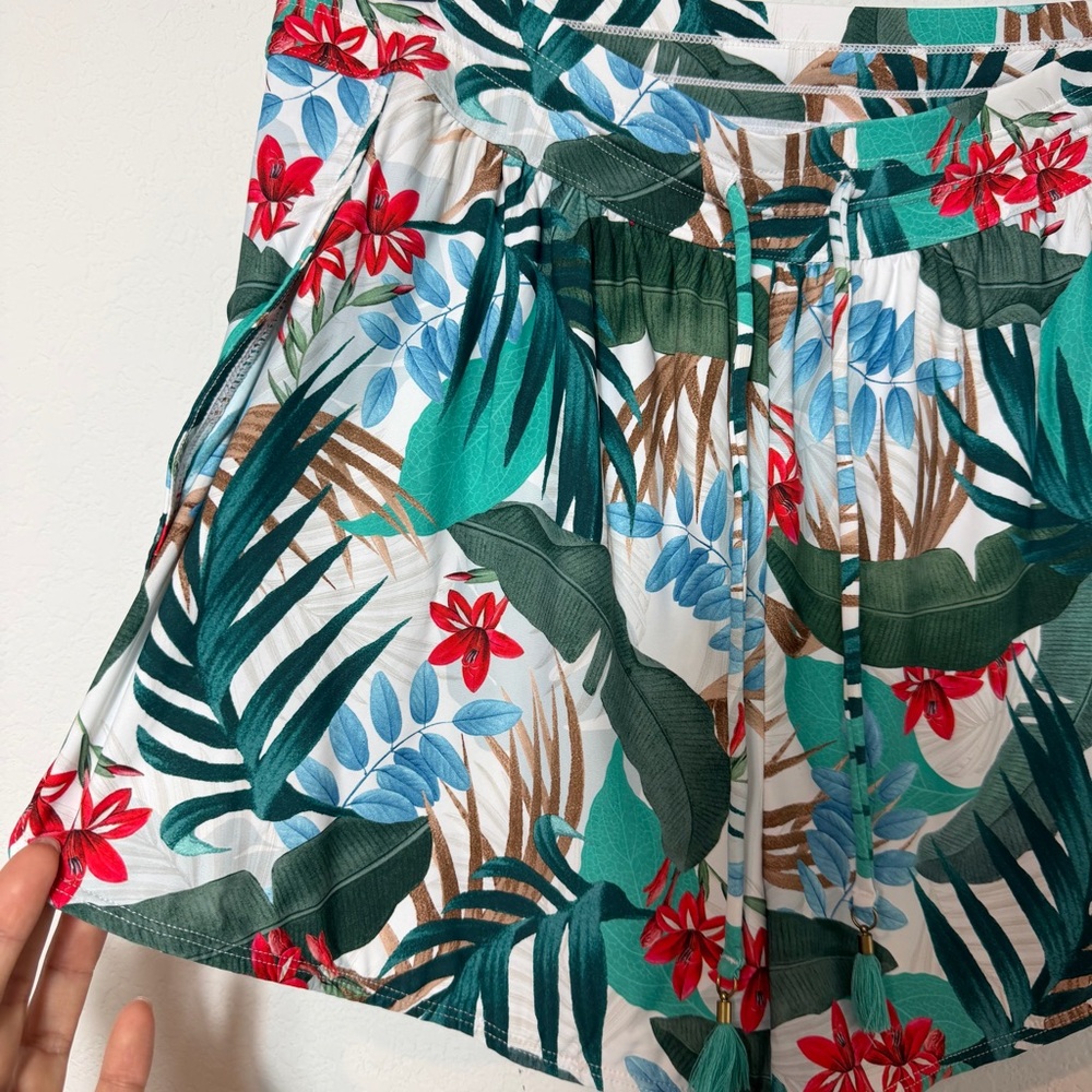 Jantzen Seagram Tides Tropical Swim Cover Up Shorts Size 12 NWT - Picture 6 of 7
